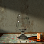 image Beer Glass in Old Room